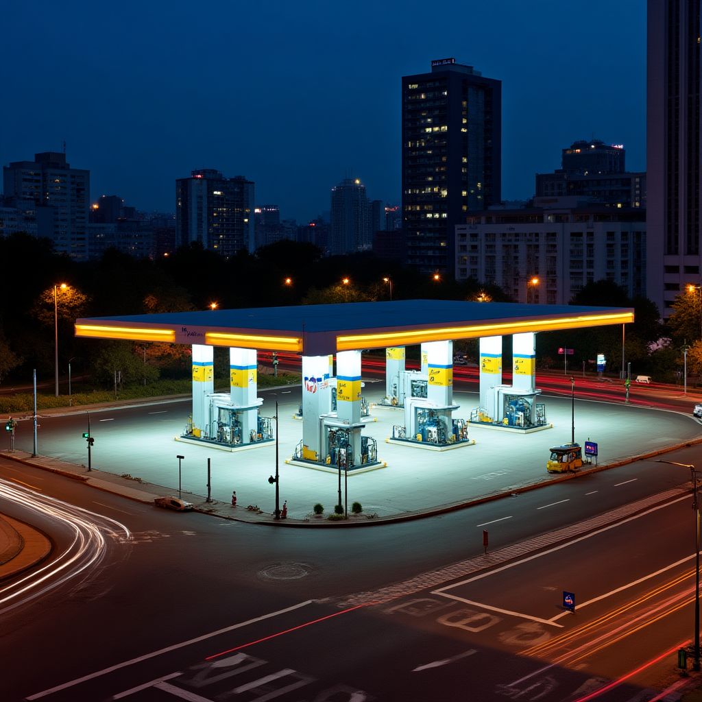 Estación YPF urbana en Buenos Aires